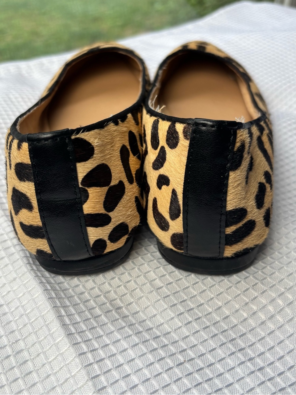 Kelly & Katie Leopard-Print Pointed Toe Flats Genuine Cow Hair & Leather Size 7 - Picture 5 of 13